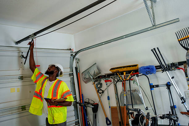 Professional Garage Door Panel Replacement technician working in Heyworth, IL